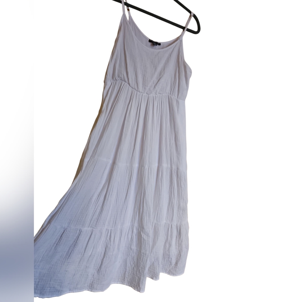 Chelsea & Theodore White Sleeveless Cotton Dress Sz Large